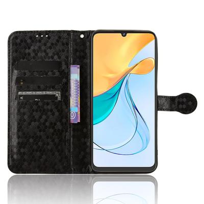 For ZTE Blade V50 Smart/Blade V50 Design 4G Leather Case Dot Imprinted Flip Phone Cover