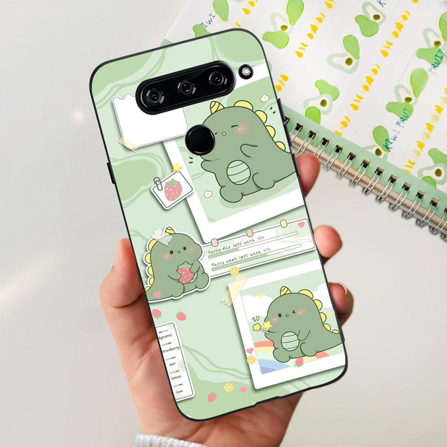 For LG V40 ThinQ Case Cover For LG V35 V35+ ThinQ Soft TPU Silicone Cases Fashion Flower Cute Pattern Funda For LGV40 ThinQ Capa