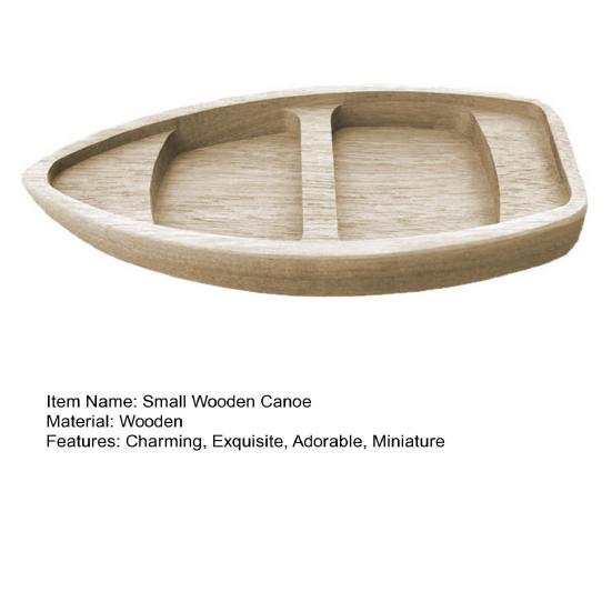 Modèle de canoë en bois Miniature Bateau rustique Artisanat 6,69" Petite sculpture de canoë en bois pour centre de table de maison/bureau, projets DIY