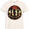 Chess Pieces King Knight Rook Vintage Crown Of Thorns Retro Game Graphic T-Shirt
