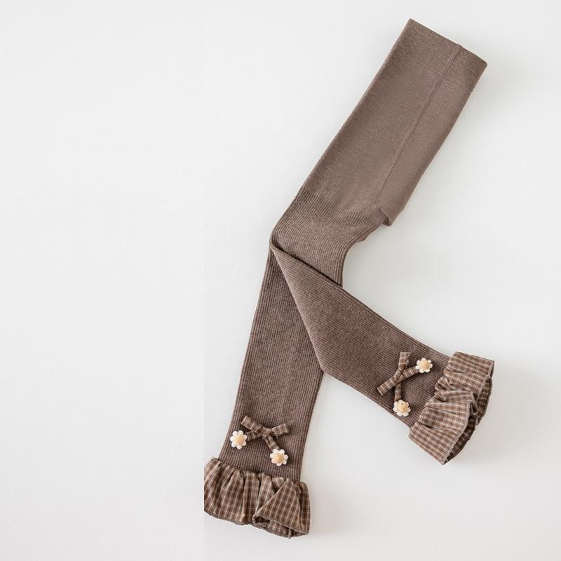 Baby Mädchen Leggings Strumpfhosen Baby Strumpfhose Kind Kleinkind Lotusblatt Spitze Hose Baumwollstrick Hose Für Kind Säugling Legging Winter