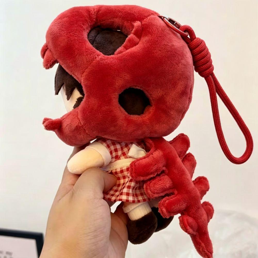 With Lanyard Dinosaur Bone Keychain Creative Plush Hoodie Keychain Backpack Accessories