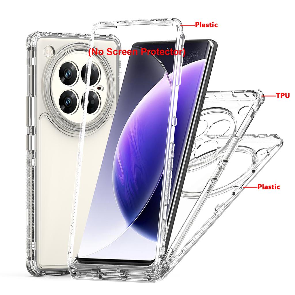 3 in 1 Hybrid Armor Shockproof Case For Infinix Zero 40 4G X6860 X6861 Hard Plastic TPU Frame Transparent Acrylic Back Cover