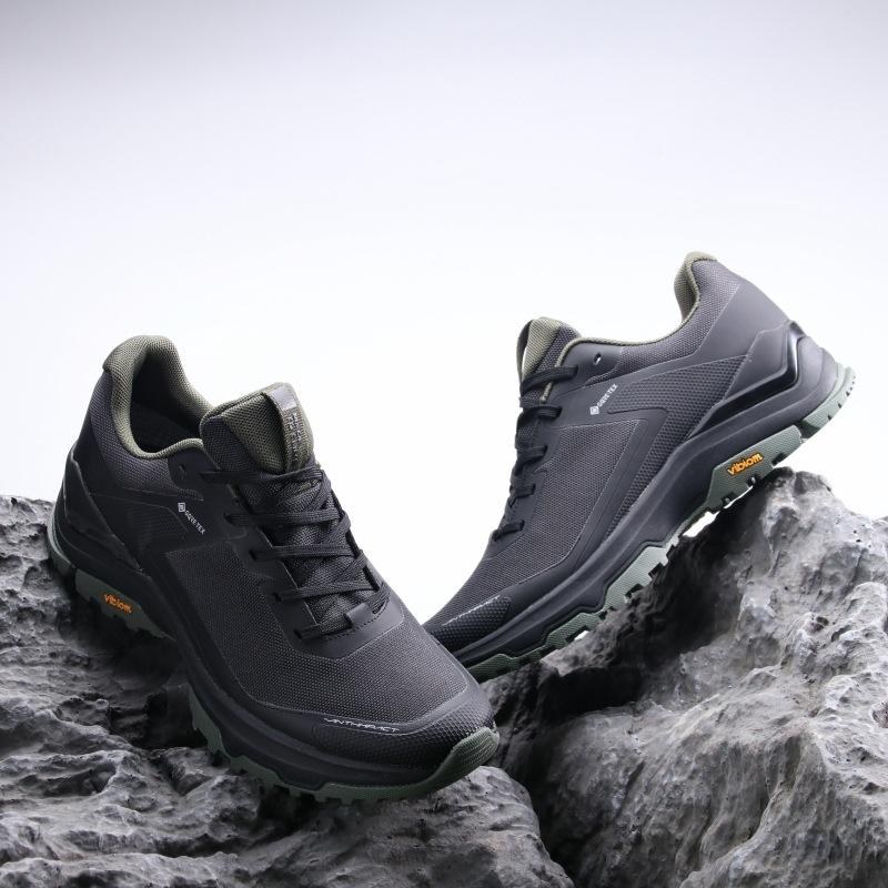 Men's rotating button model, low-top soft sole, comfortable cushioning sports tide shoes, light outdoor non-slip and wear-resistant mountaineering