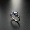 Korean Silver Square Diamond Ring for Women, Index Finger Ring, Fashionable, Unique, Minimalist Style, High-End, New Trendy Ring