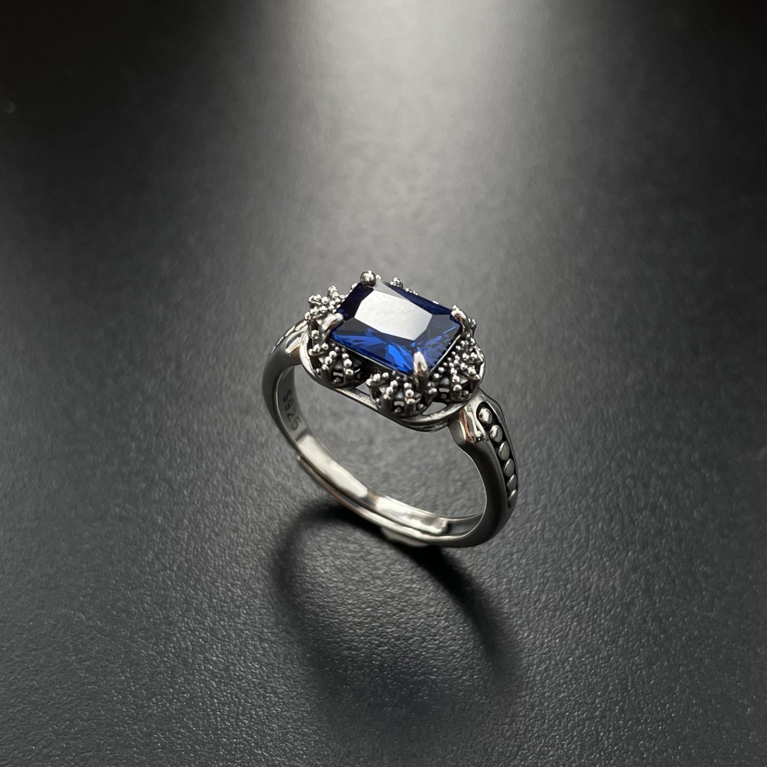 Корейское Серебряное Квадратное Кольцо с Алмазом для Женщин, Кольцо на Указательный Палец, Модное, Уникальное, Минималистичный Стиль, Высококачественное, Новое Трендовое Кольцо United States