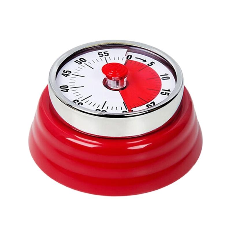 No Battery Mechanical Kitchen Timer Stainless Steel Visual Countdown Time Management For Cooking Baking Easy Operation