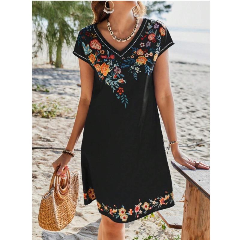 

Summer New Faion Retro Print V-Ne L