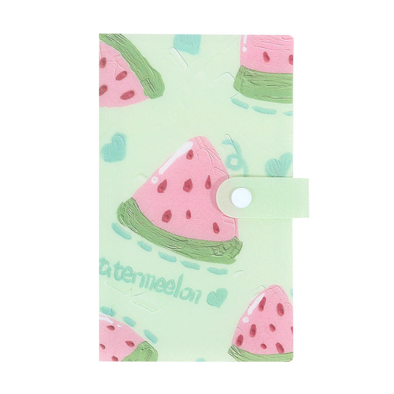 Cute Fruit 120 Slots Small Card Collecting Album Empty Three-Grid Photocard Storage Binder Book Nail Decals Organizer
