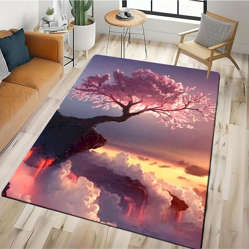2026 New Retro Landscape Paintings Carpet Rug for Bedroom Living Room Sofa Home Doormat Decor,Large Kids Play Non-slip Floor Mat