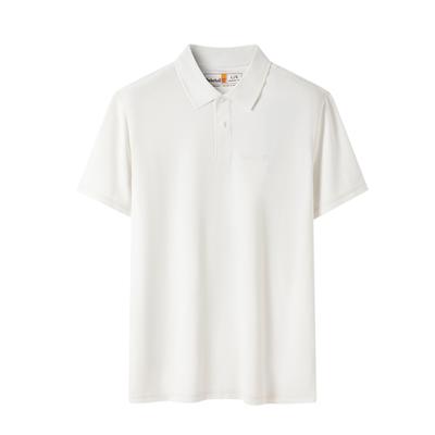 Logo Comfortable Breathable Casual Short Sleeve Polo Shirt Men Tops Vintage-White A5QHJ-CM9