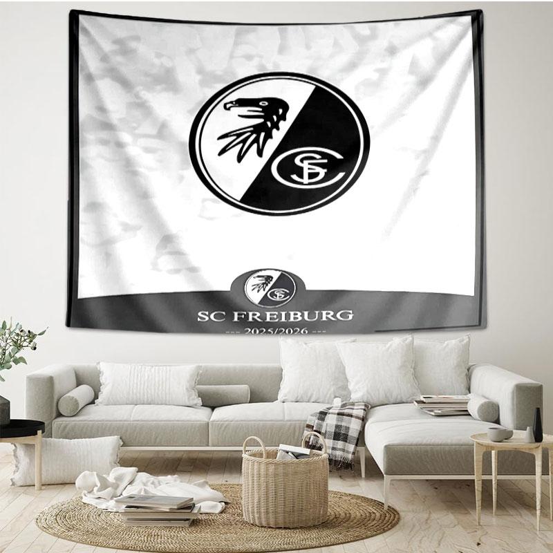 SC Freiburg Print Tapestry - Portable Wall Decor Cloth, for Home, Dorm, Travel, Bedroom, Living Room - Ideal Birthday Housewarming Gift