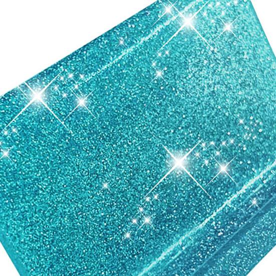 Acrylic Business Card Holder for Desk Sequin Glitter Desktop Name Card Organizer Stand for Home Office