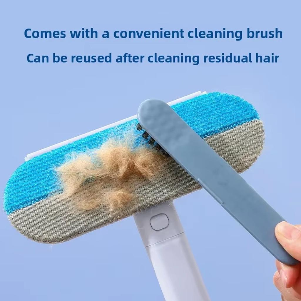 Multi functional bristle brush, pet hair scraper, hair remover, dog remover, pet glue