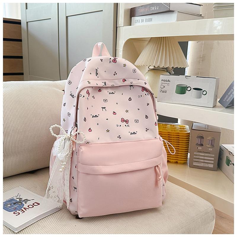 New Highvalue Japanese Fresh and Sweet Literary and Cute Cartoon Backpack Junior High School Students Lightweight Travel Backpack