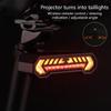 Rechargeable Cycling Rear Light Turn Signal Light Bikes Taillight With Large Viewing Angles And 50 Lumen Red Yellow LEDs