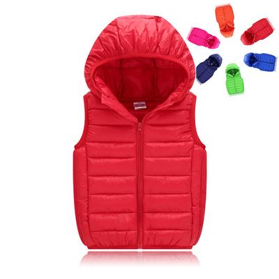 Leichte Kinder-Daunen-Baumwollweste, Baby-Kind-Weste, Mädchen-Jungen-Kapuzen-Oberbekleidung