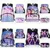Hunters Demon Kpop Child School Backpack Set Breathable Fabric Primary Students