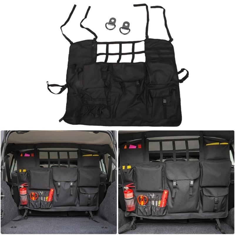Multipurpose Universal Rear Storage Mesh Bag Organizer With Secure Mounting System Suitable For JK Interior Organization