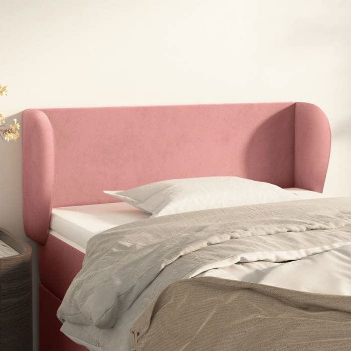 Maison Exclusive - Tête de lit avec oreilles Rose 103x23x78/88 cm Velours