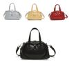 Minimalist Pu Heart Handbag For Daily Casual Wear With Zipper Closure