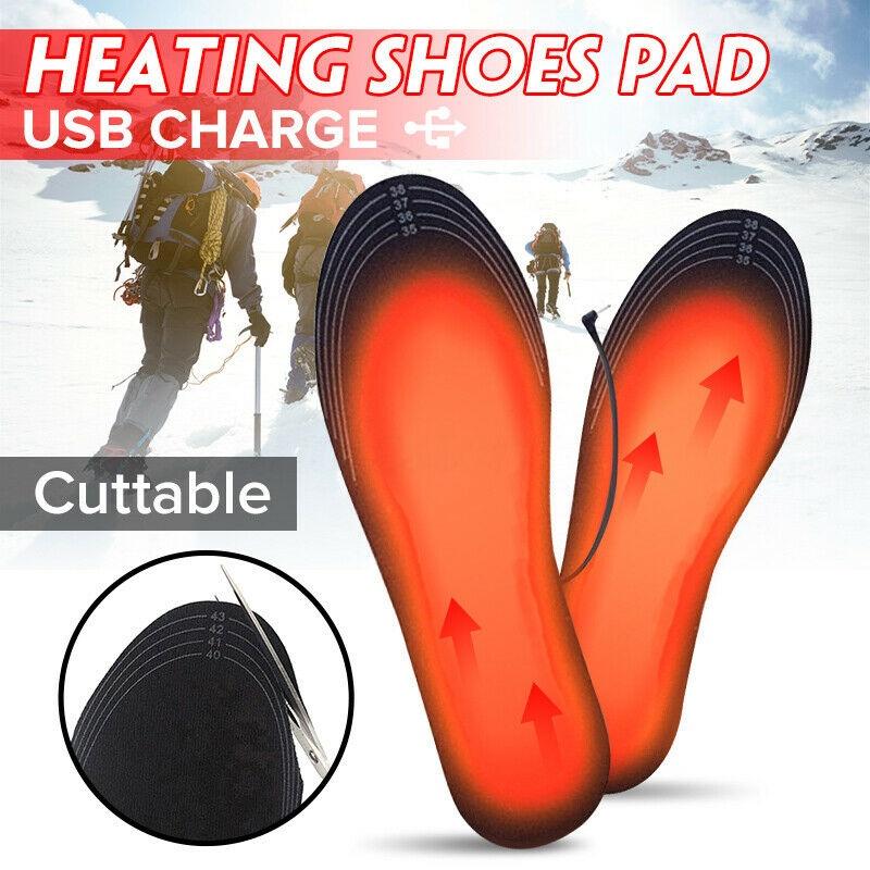Electric Heated Shoe Insoles Warm Sock Feet Usb Foot Winter Warmer Pad
