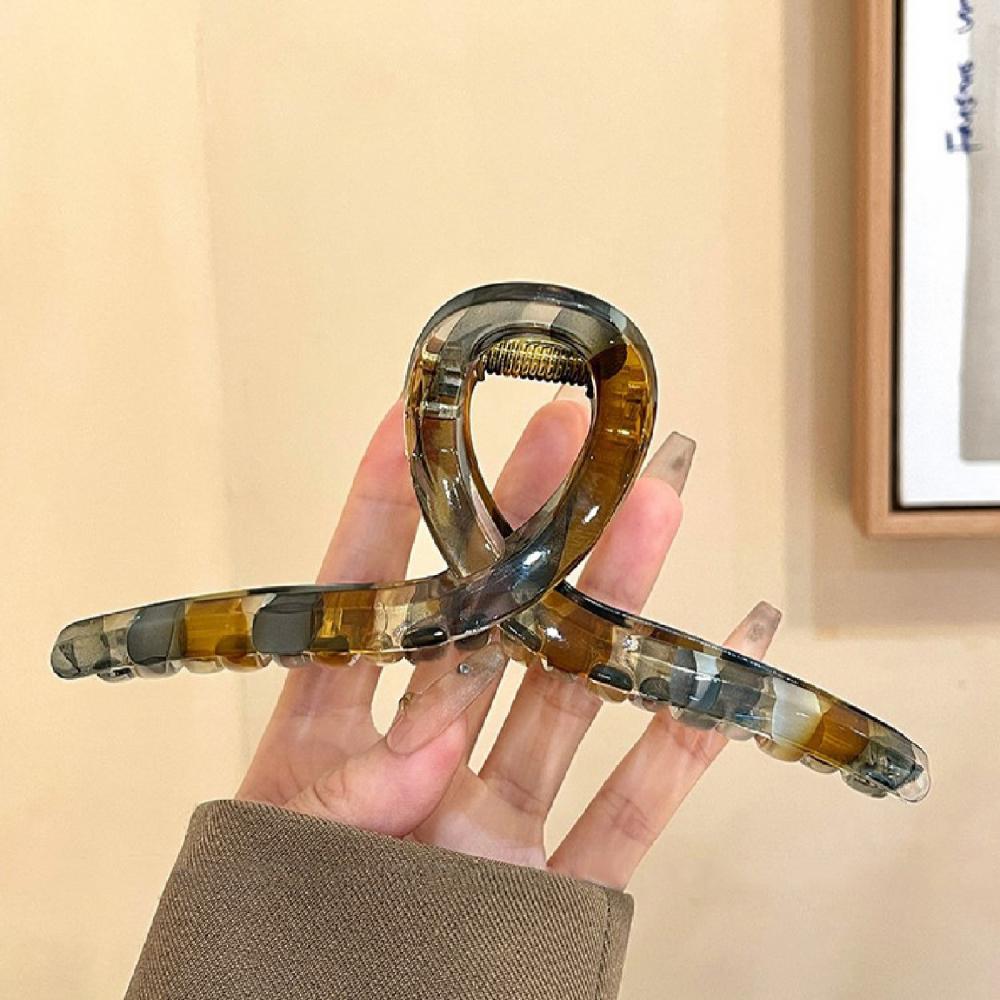 1PC Retro Color Blocking Hair Claw for Women Temperament Hair Decorate Lady Shark Clip Hair Clip Fashion Hair Accessories