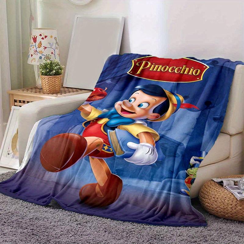 1pc, Pinocchio's Adventure Blanket - Perfect for All Seasons, Home Decor, Soft Flannel Throw Blanket - Versatile & Cozy for Bedroom, Living