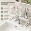 No Drill Plastic Bathroom Sink Rganizer Shelf Faucet Storage Rack Countertop Washbasin Drainer Shelf