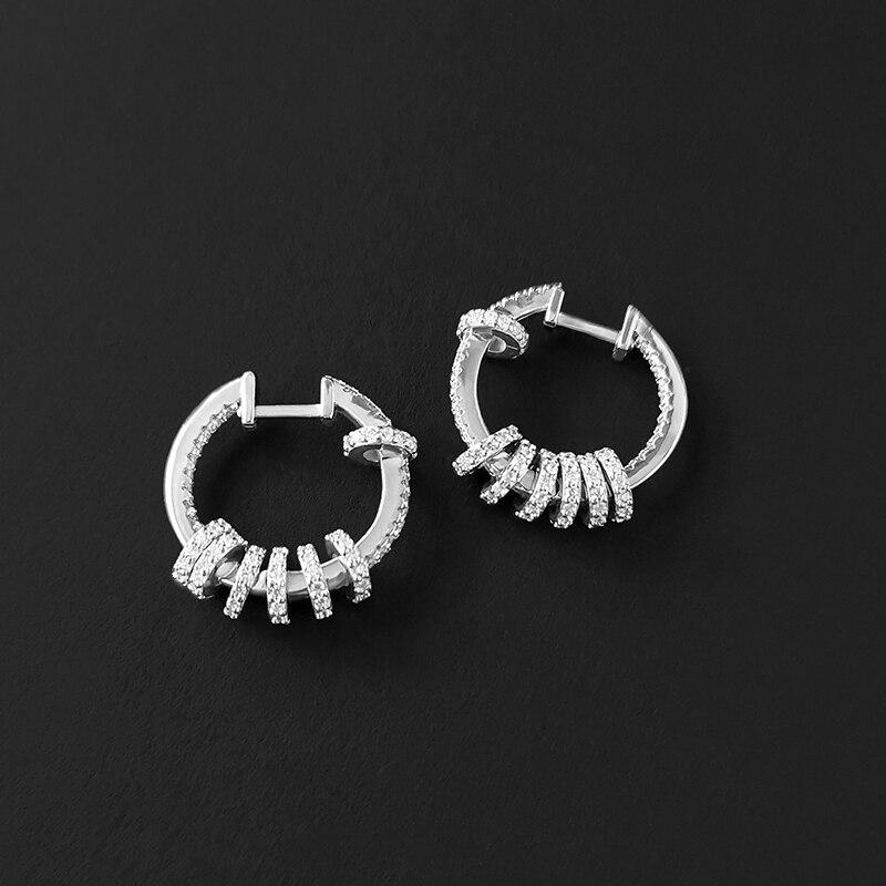 Sterling Silver Ag925 Earrings European And American Fashion Ladies Temperament All-match Smart Luxury Brand Monaco Jewelry