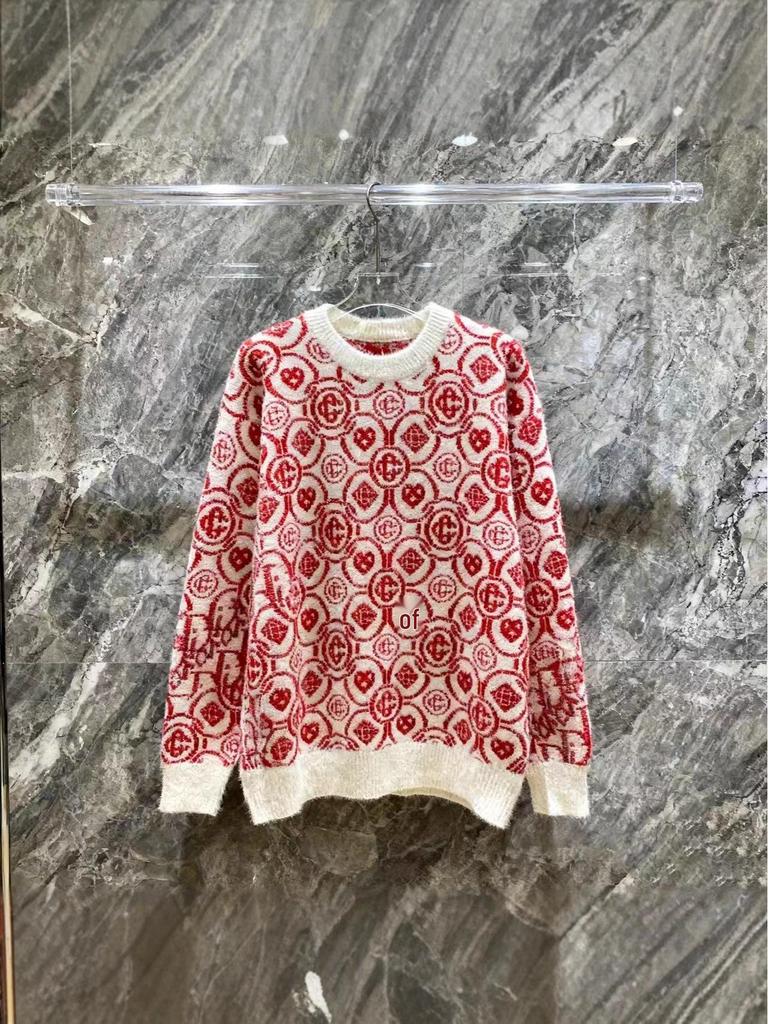 European Style CASA Knit Piqué Polo with Patchwork Pattern - Unisex Design Sweater