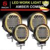 4x Led Work Light Pods Round Amber Spot Combo Light Amber Fog Lamp For Off Road Suv