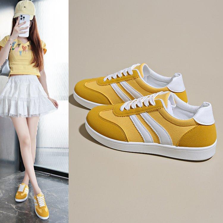 Autumn and Winter Women's Shoes, Women's Sneakers, White Sneakers, Low-top Round-toe Lace-up Casual Shoes