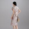 SOFSIL New Chinese Style Printed Mid-Length Dress