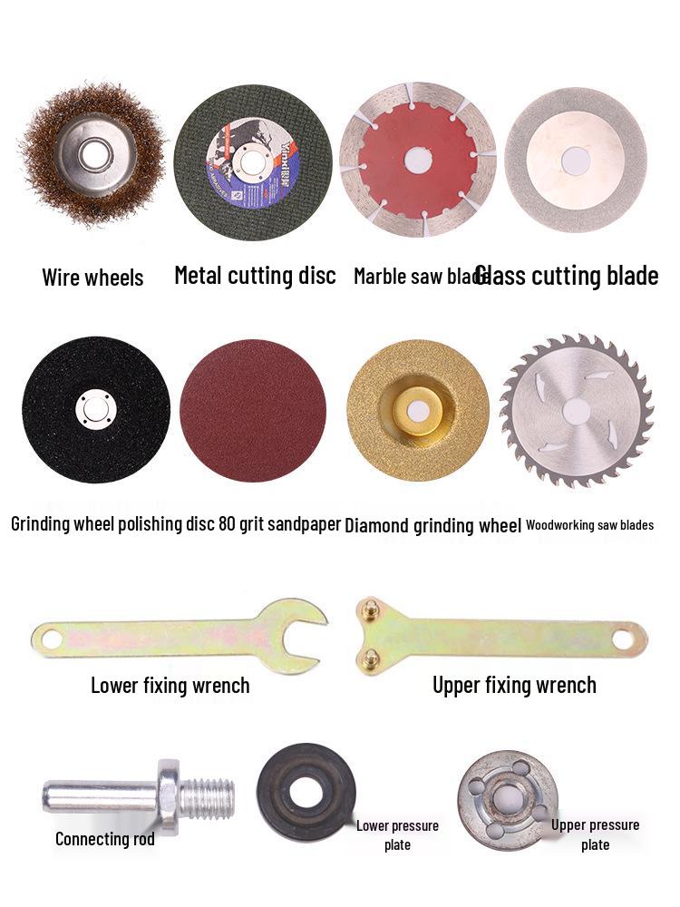 Angle Grinder Adapter Kit for Electric Drills: Saw Blade, Cutting Disc & Polishing Accessories