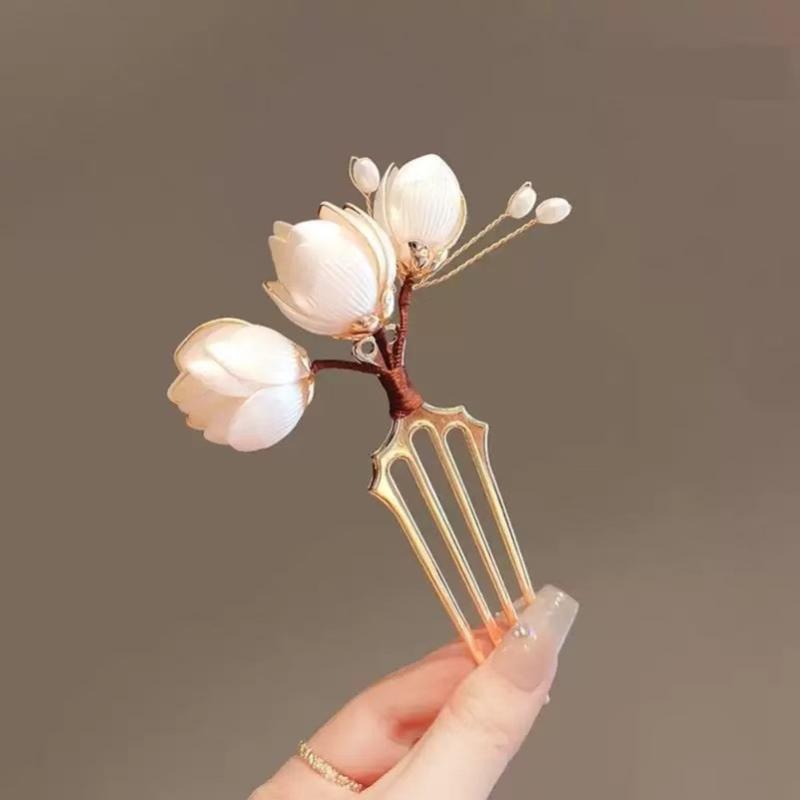 1 Pezzo Feste Fermaglio per Capelli Accessori per Capelli Elegante Fiore Retrò Lega Dorata Fermaglio per Capelli Perfetto per Capelli Ricci o Lisci