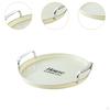 Biscuit Cookies Pastry Tray Snack Plate with Double Handle Simple Storage Organizer Round