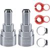 2PCS Heater Core Hose Connectors - Stainless Steel Coolant Hose Connector Inlet/Outlet 3/4In Tube X 5/8In Hose Compatible With Chevrolet GMC Cadillac