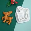 Reindeer Shape Silicone Mold Christmas Themed Fondant Molds Versatile Baking Moulds for Cakes/Chocolates/Cookie/Candy