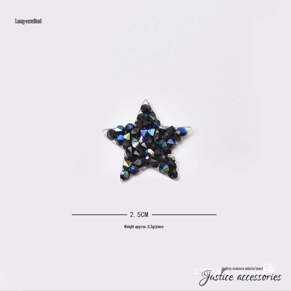 Five-Pointed Star Rhinestone Resin Patch for Shoes and Clothing