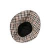 Daks Women Navy Check Pattern Linen Floppy Hat Dbhe5e122bk