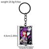 Anime Cartoon Nightmare Before Christmas Keychain Jack Skellington Charms Gothic Halloween Accessories Gifts