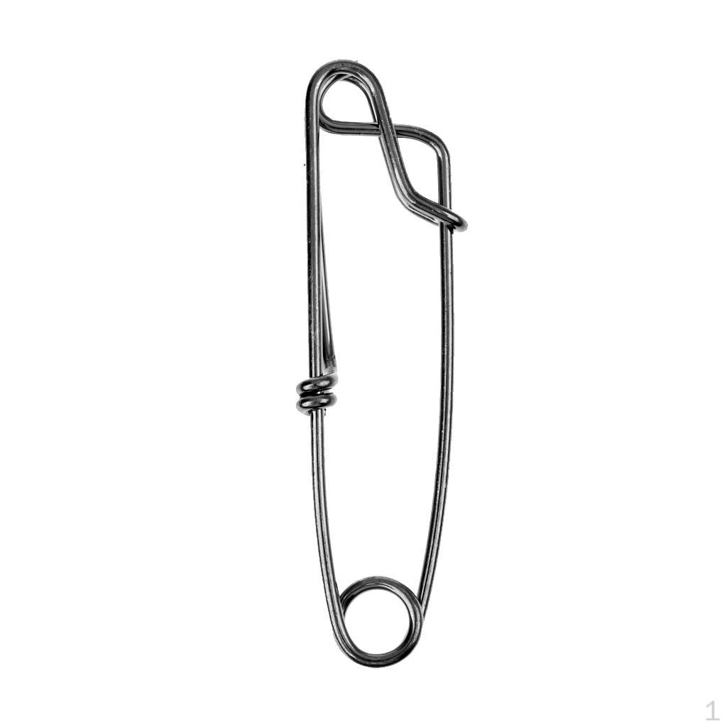 60Pcs Stainless Steel Long Line Longline Clip For Fishing Snapper Or