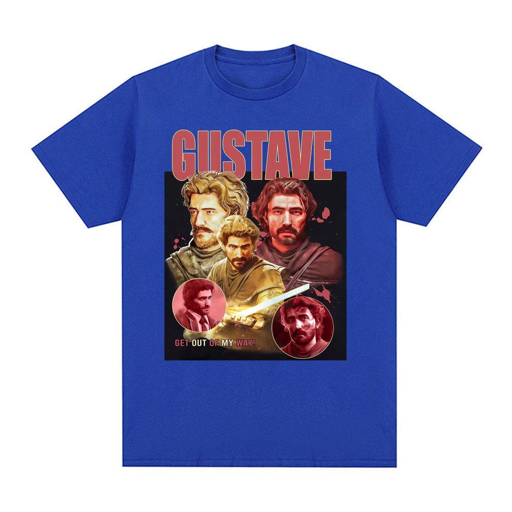 Gustave Retro Fan Shirt Expedition 33 Graphic T Shirt Unisex Women Summer Short Sleeve Tshirt Casual 100 Cotton Oversized Tshirts