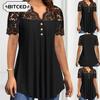 Women's Fashion Casual Solid Color Print Short Sleeve V Neck Blouses & Shirts