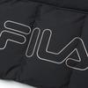FILA Logo Printed Hooded Mid-Length Casual Down Jacket Women outerwear Black F11W347901F-BK