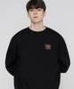 GRAVER [Unisex] Drawing Letter Bear Smile Sweatshirt_Black/Purple Logo