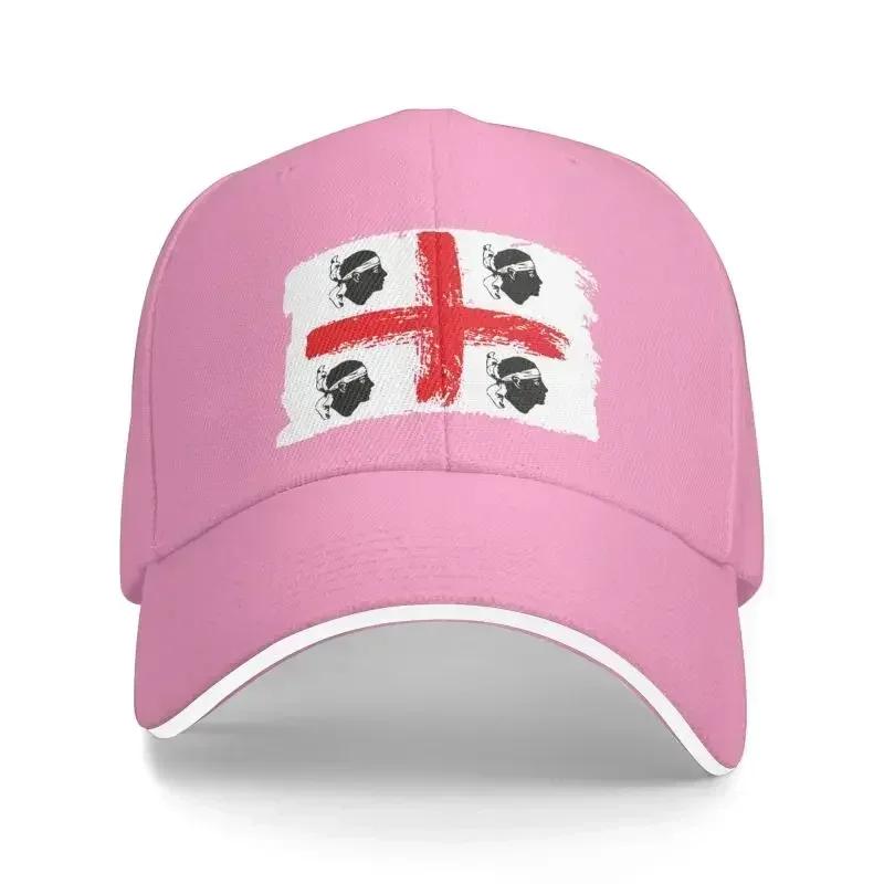 Punk Italy Sardinia Coat Of Arms Baseball Cap for Unisex Women Adjustable Sardegna Flag Four Moors Dad Hat Outdoor