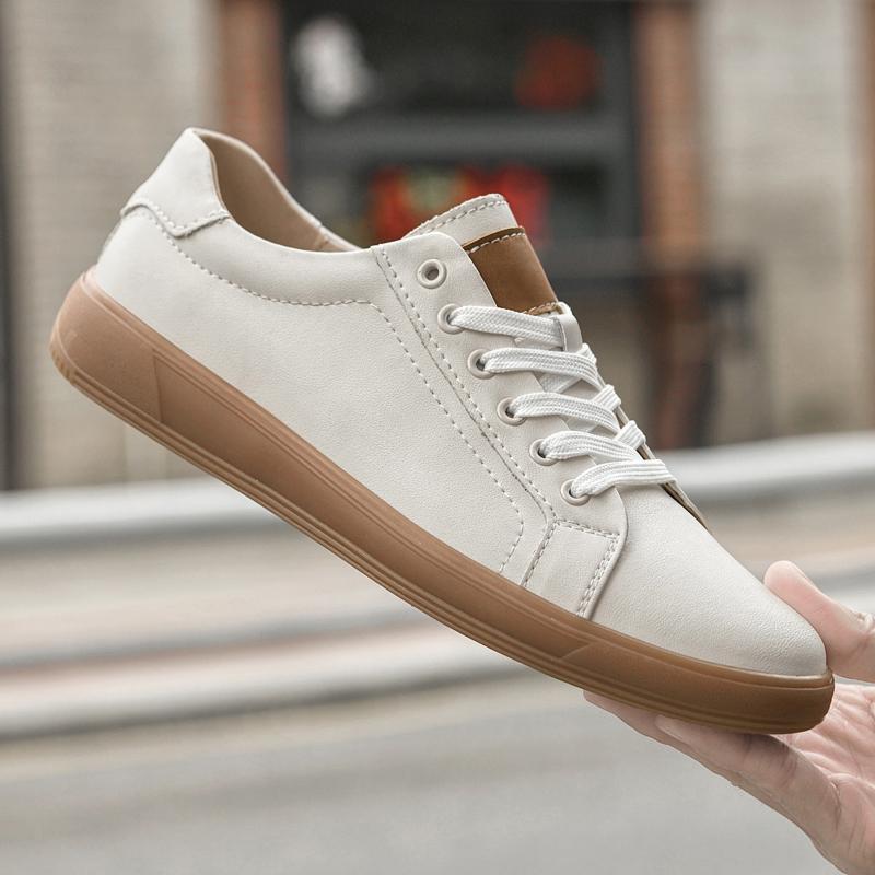 Fashion Genuine Leather Men Casual Shoes Comfortable Tenis Masculino Non-Slip Outdoor Skateboard Footwear Leisure Walk Sneakers Trainers