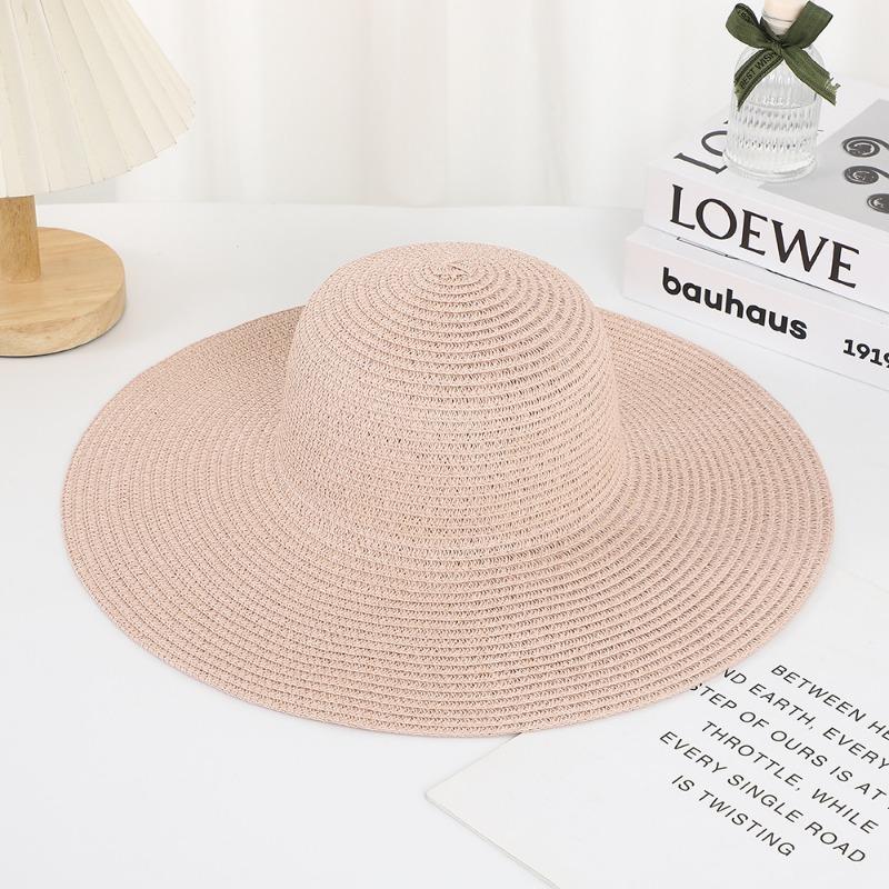 Summer Straw Hat DIY Handmade Light Board Hat Sunshade Sunscreen Hat Activity Round Edge Woven Travel Sunshade Straw Hat